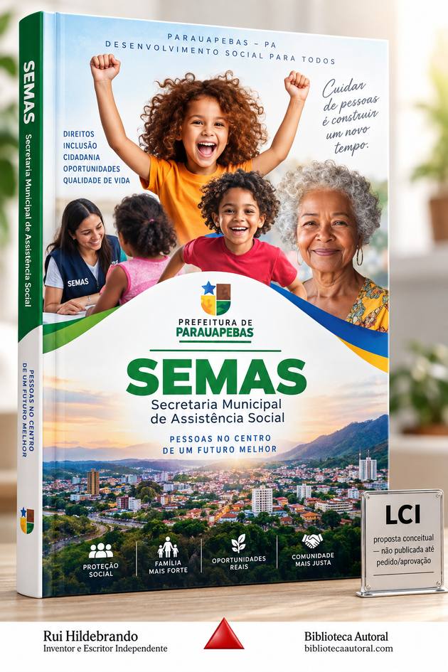 Capa: SEMAS SECRETARIA MUNICIPAL DE ASSISTÊNCIA SOCIAL