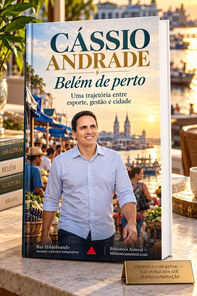 Capa: CÁSSIO ANDRADE BELÉM DE PERTO UMA TRAJETÓRIA ENTRE ESPORTE, GESTÃO E CIDADE